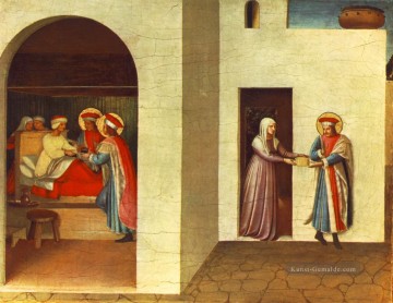 Die Heilung von Palladia von St Cosmas und St Damian Renaissance Fra Angelico Ölgemälde